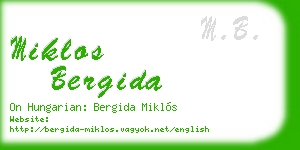 miklos bergida business card